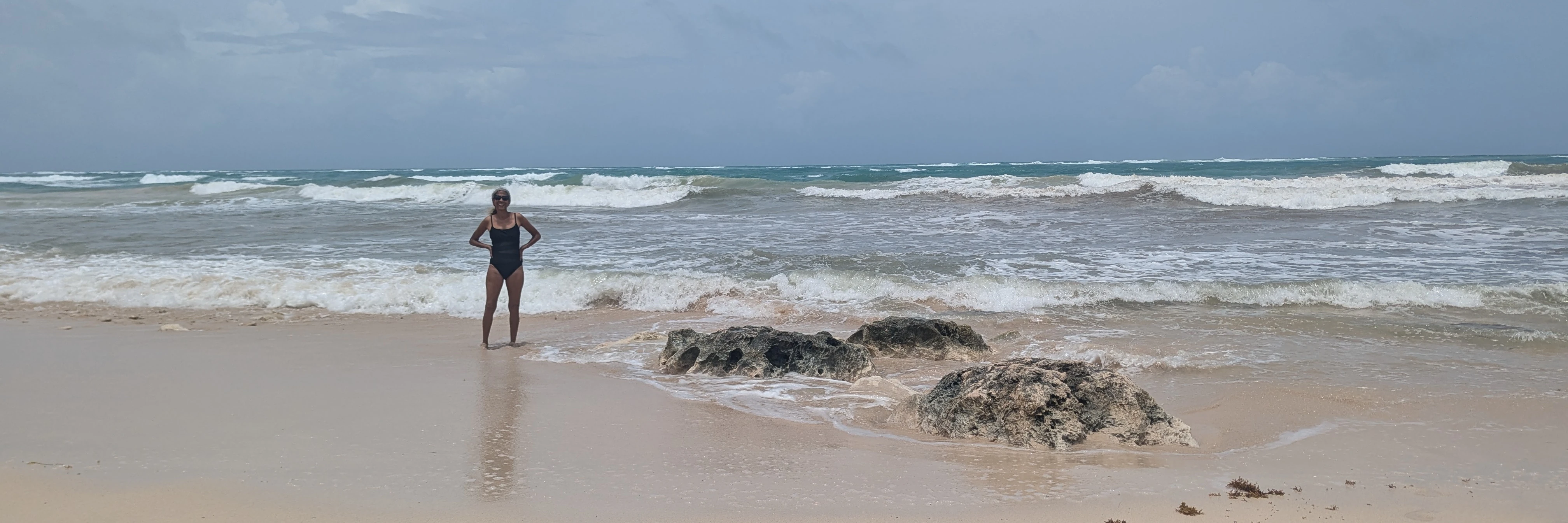 Panorama plaży w Tulum w Meksyku