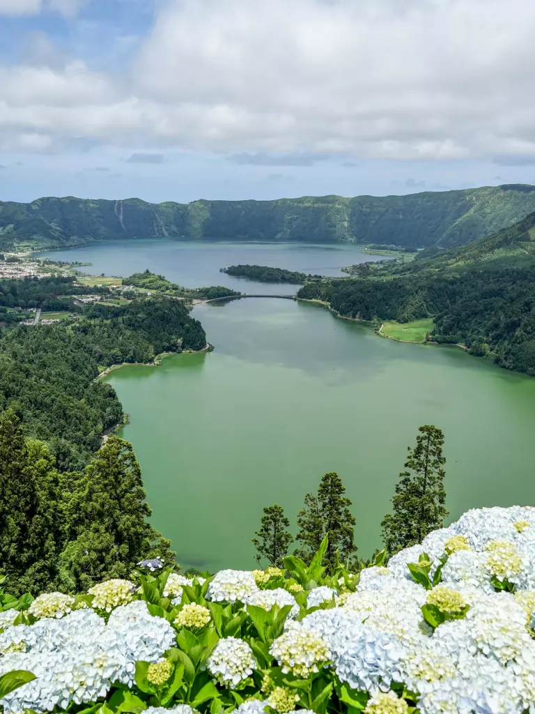 Laguna Sete Cidades z góry