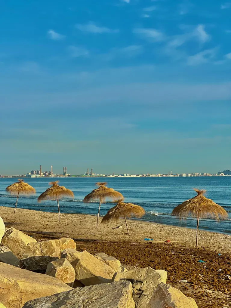 Plaża Gammarth na tunezyjskim wybrzeżu
