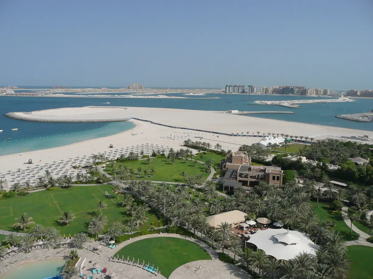 Widok na hotel Atlantis The Palm w Dubaju