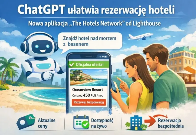 Lighthouse uruchamia aplikację w ChatGPT, która ma ułatwić bezpośrednią rezerwację hoteli
