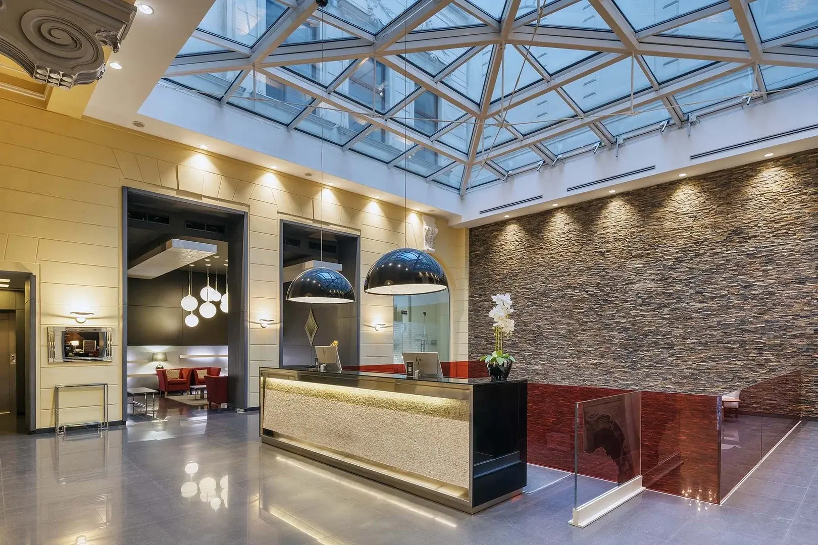 Lobby hotelu Eurostars Palazzo Zichy