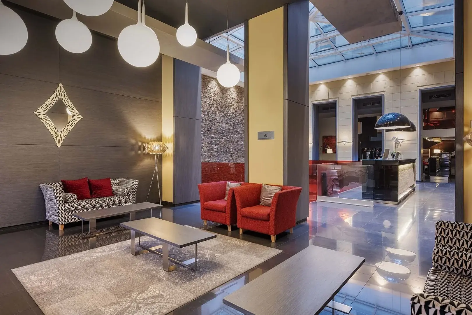 Lobby hotelu Eurostars Palazzo Zichy
