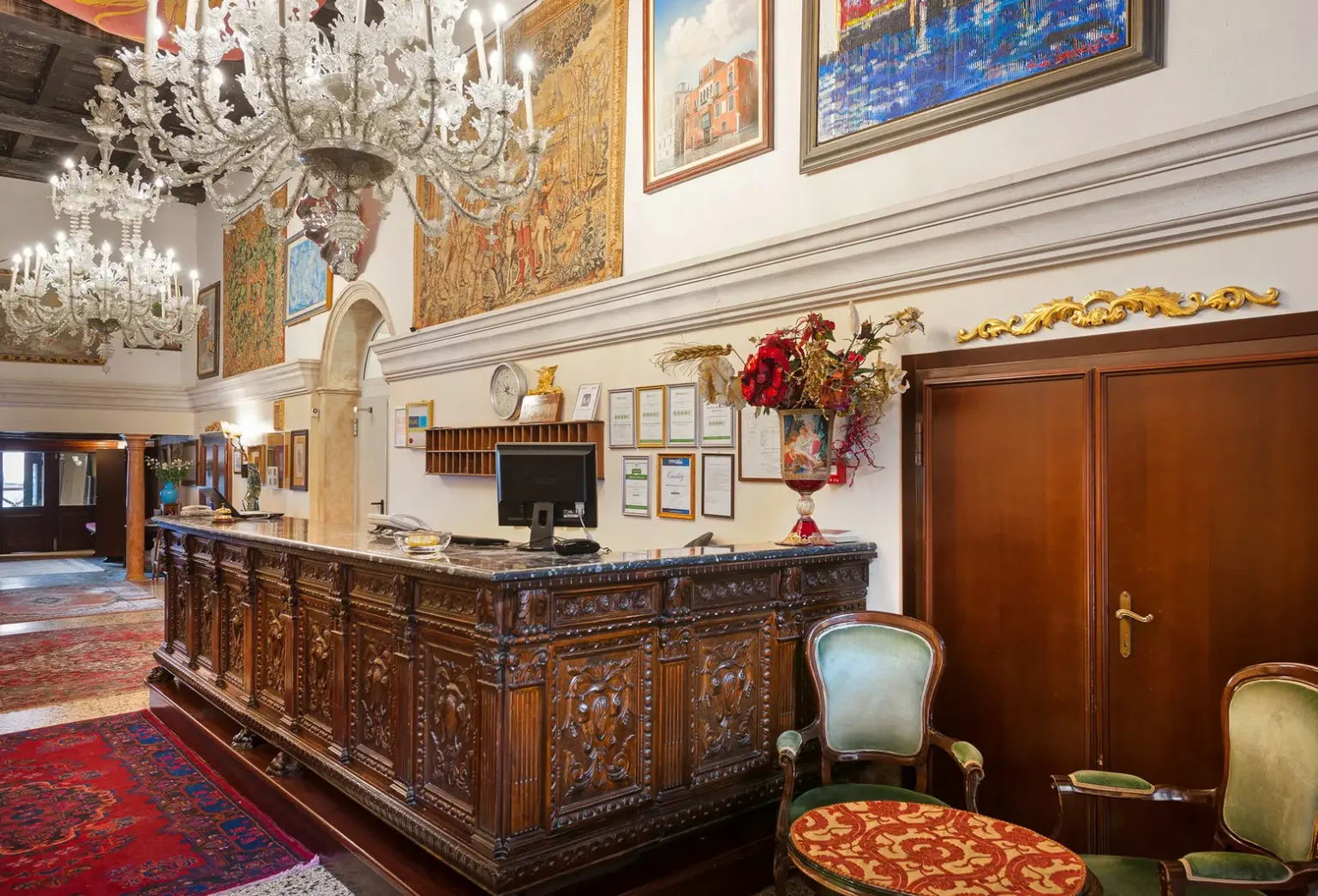 Lobby hotelu San Cassiano Cà Favretto