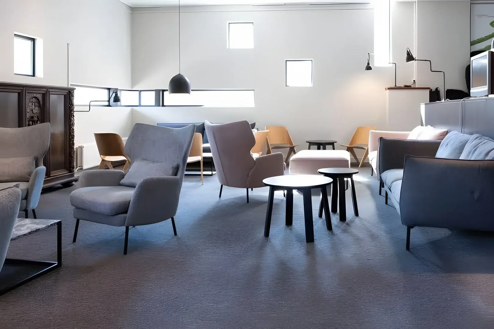 Lobby hotelu Scandic Helsinki Aviapolis