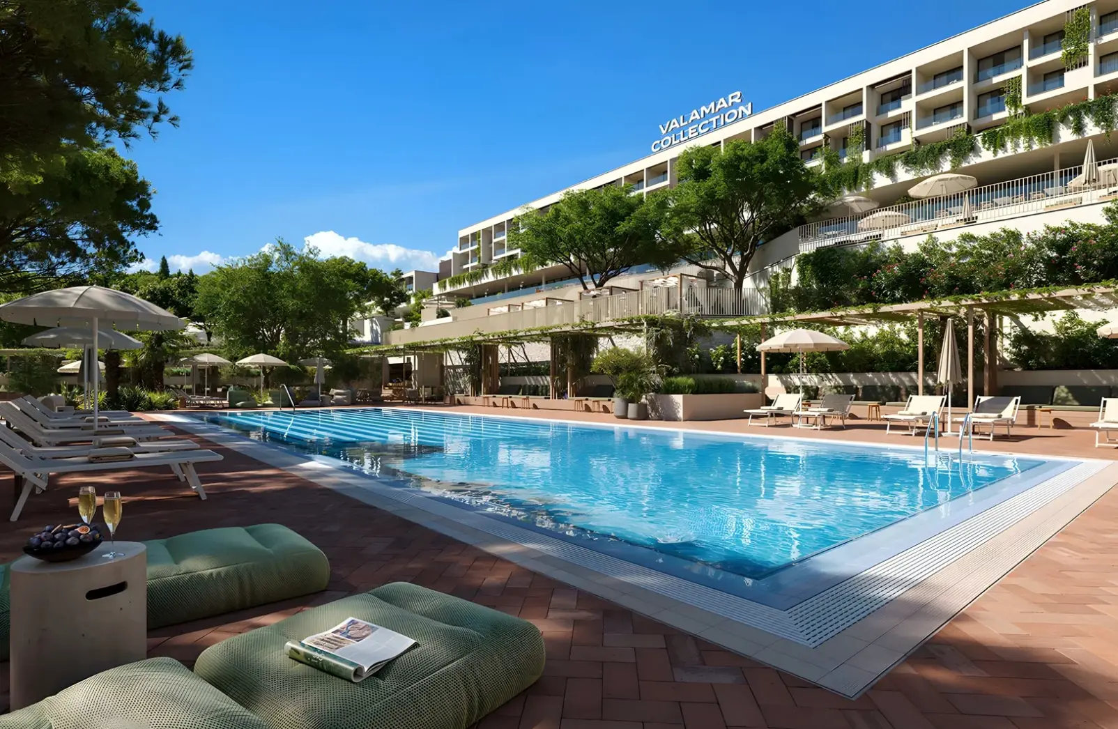 Basen w hotelu Arba Resort, Valamar Collection at Capo Fronte