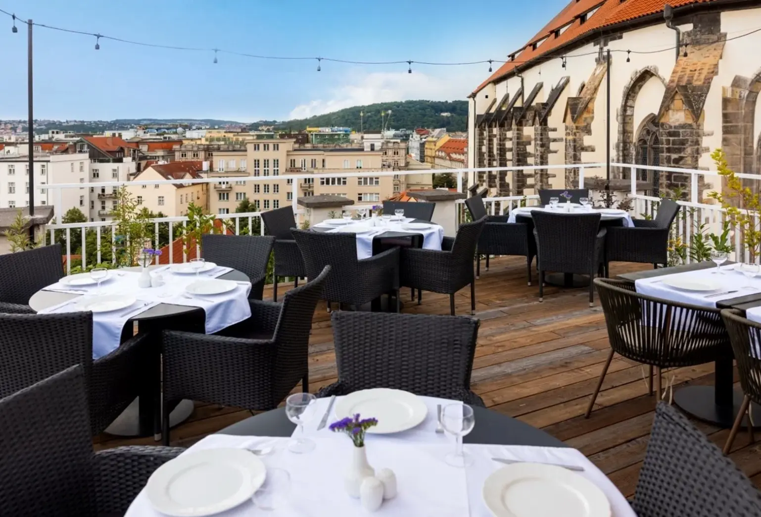 Widok z hotelu Pytloun Boutique Hotel Prague