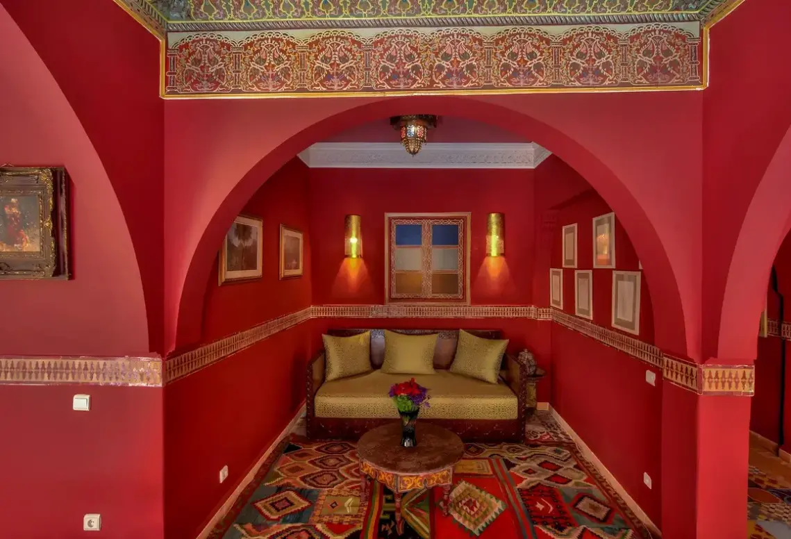 Lobby hotelu Riad La Villa Bleue & SPA
