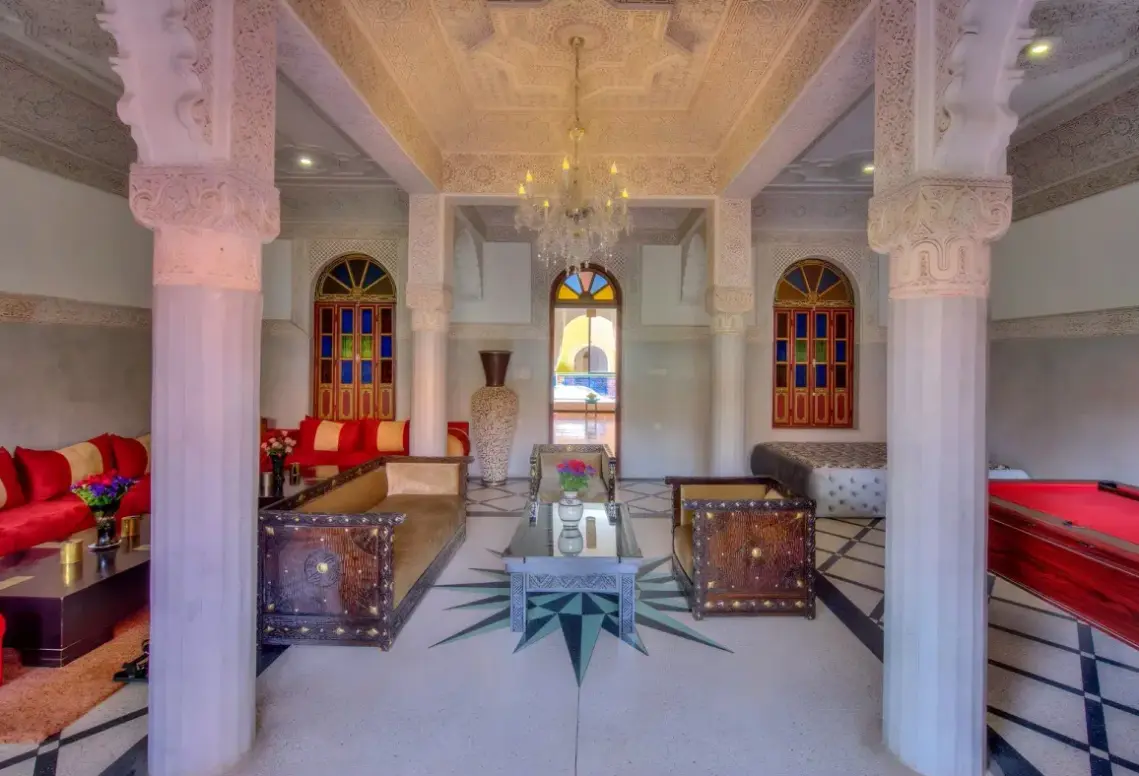 Lobby hotelu Riad La Villa Bleue & SPA