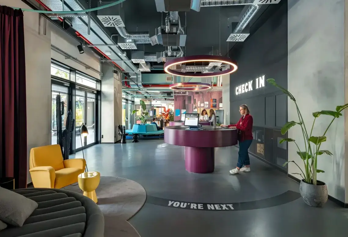 Lobby hotelu The Social Hub Bologna