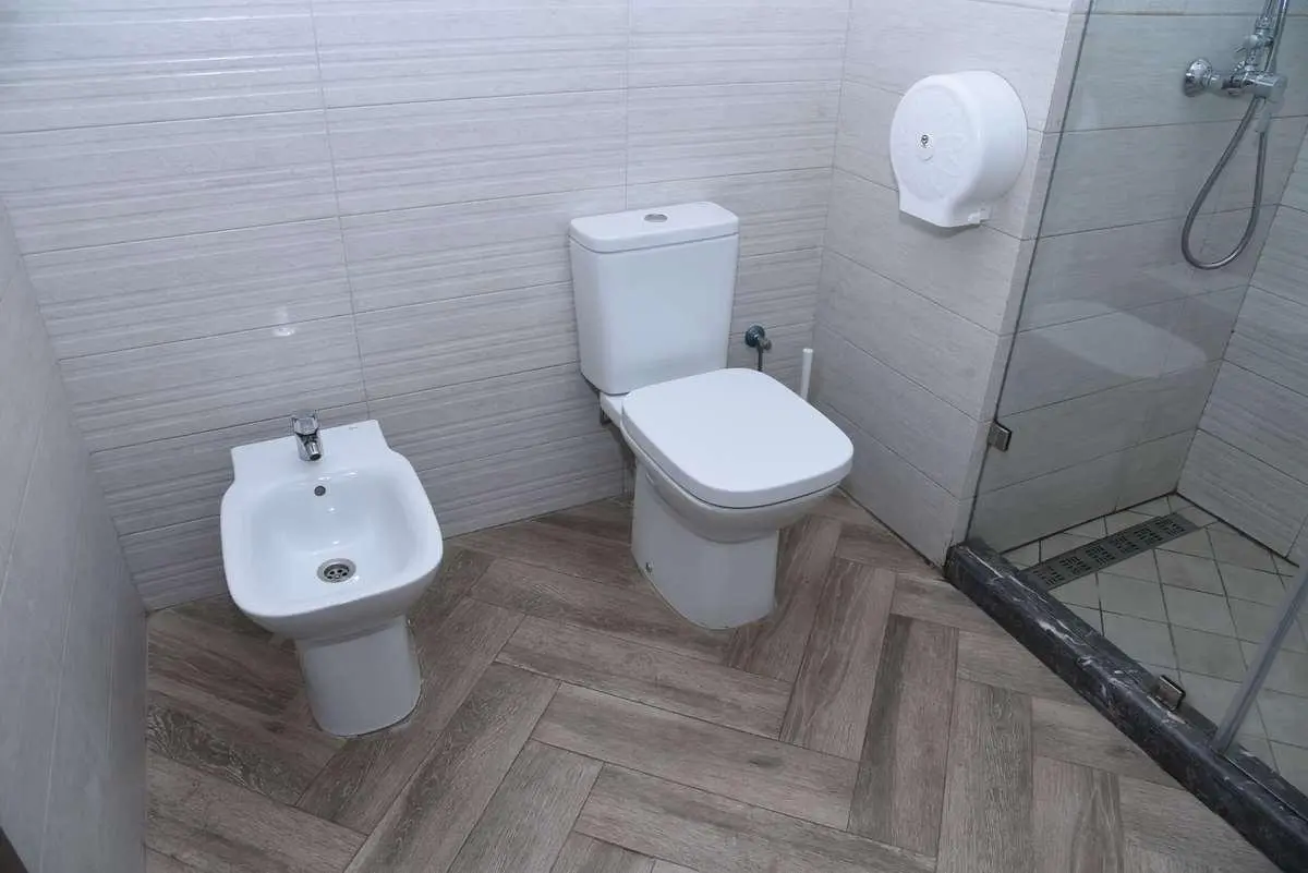 Łazienka w pokoju hotelu Golden Beach Appart Hotel