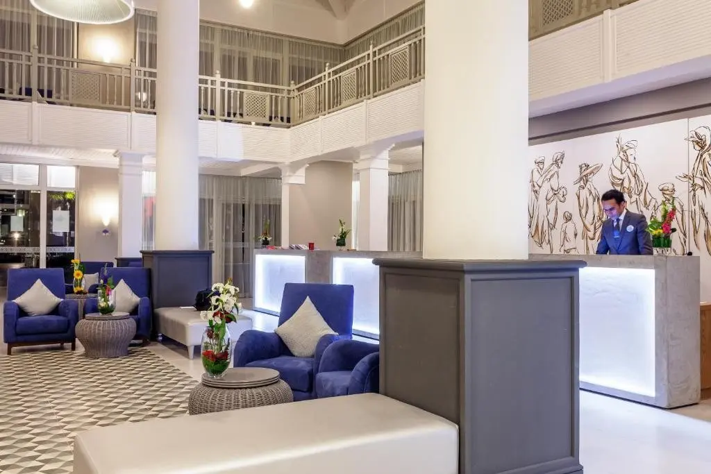 Lobby hotelu Les Dunes dOr