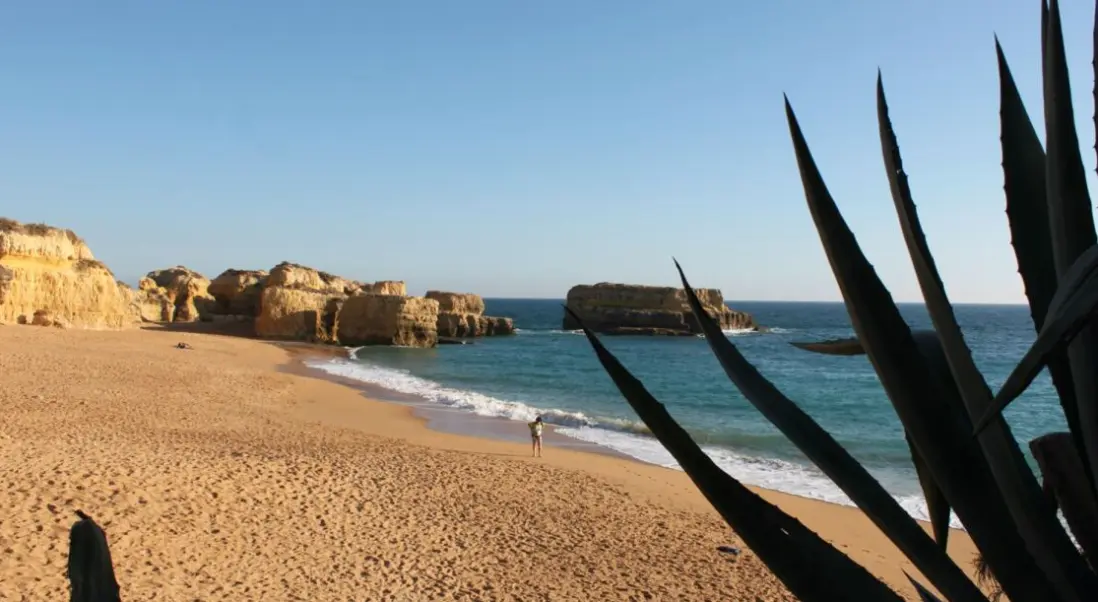Plaża przy hotelu Pensao Torre Velha
