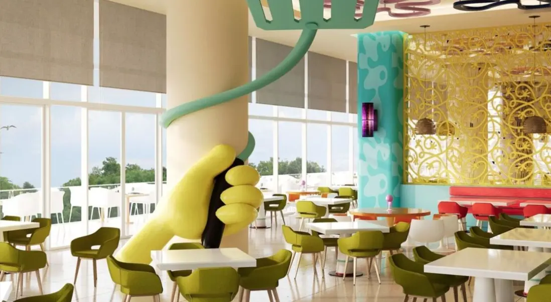 Lobby hotelu The Land of Legends, Nickelodeon Hotels & Resorts Antalya