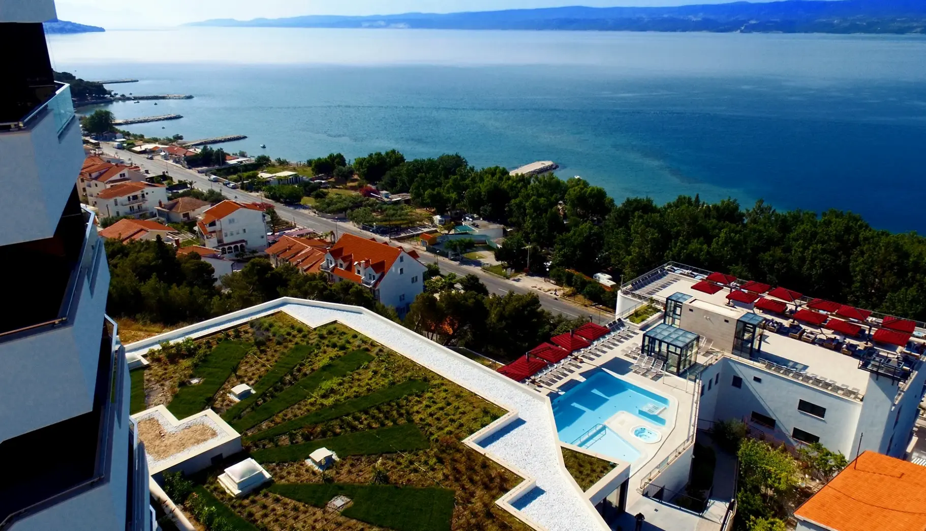 Widok z hotelu Hotel Plaža Duće