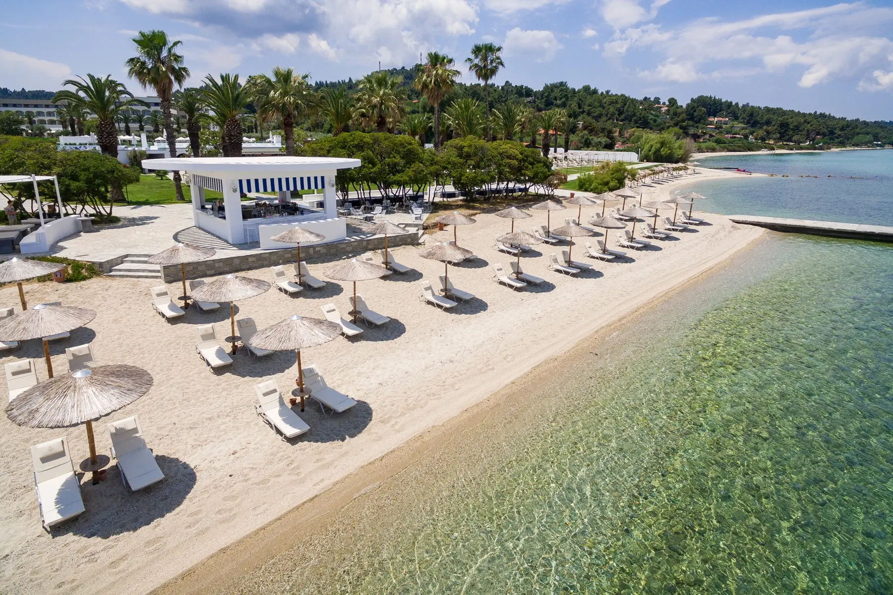 Plaża przy hotelu Kassandra Palace Seaside Resort