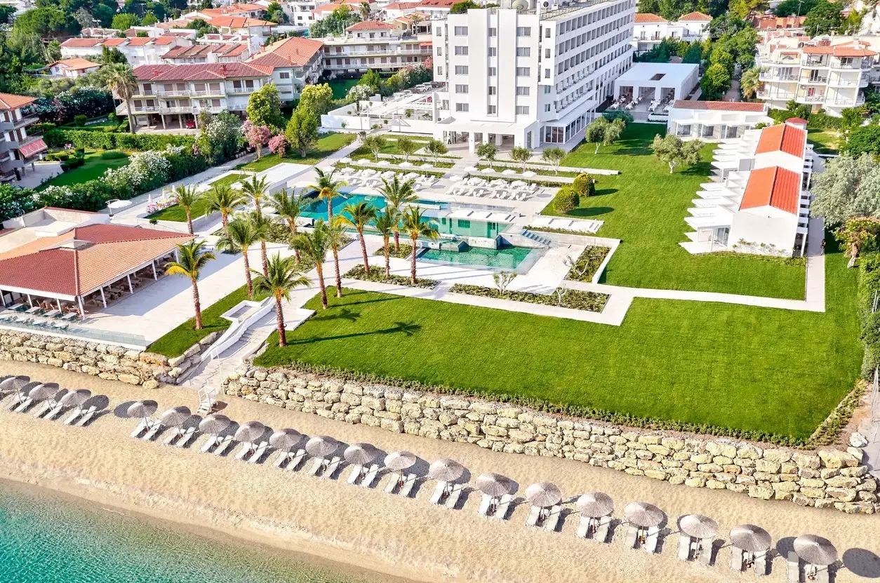 Plaża przy hotelu Domes Noruz Kassandra