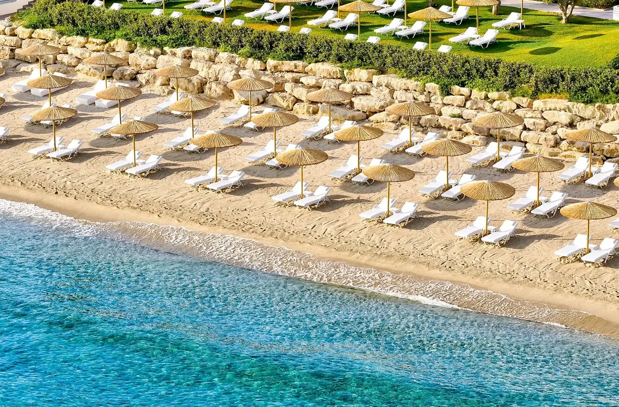 Plaża przy hotelu Domes Noruz Kassandra