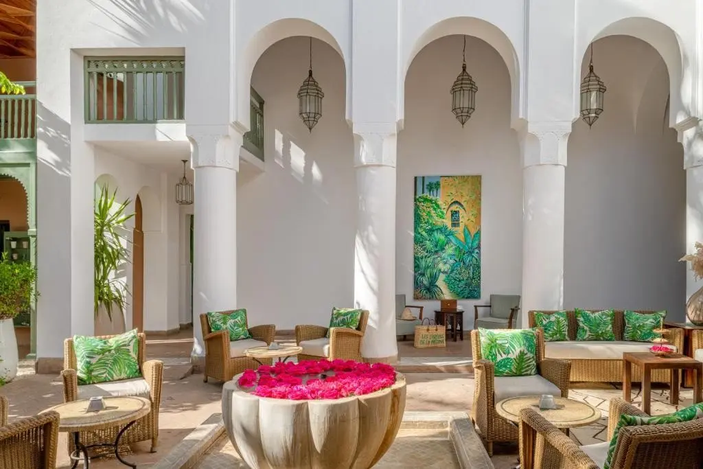 Lobby hotelu les jardins de la koutoubia