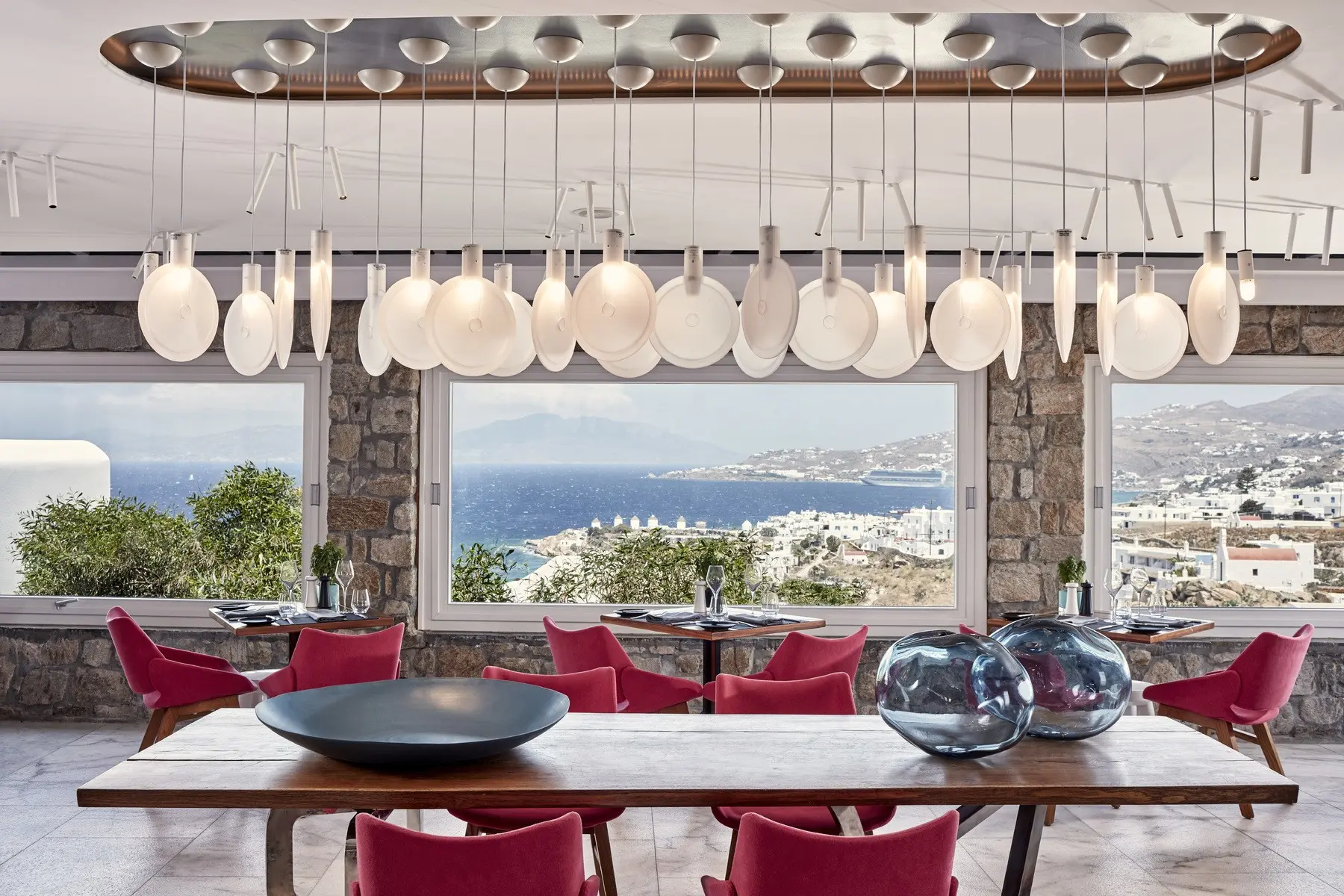Restauracja i jedzenie w hotelu Myconian Kyma - Design Hotels