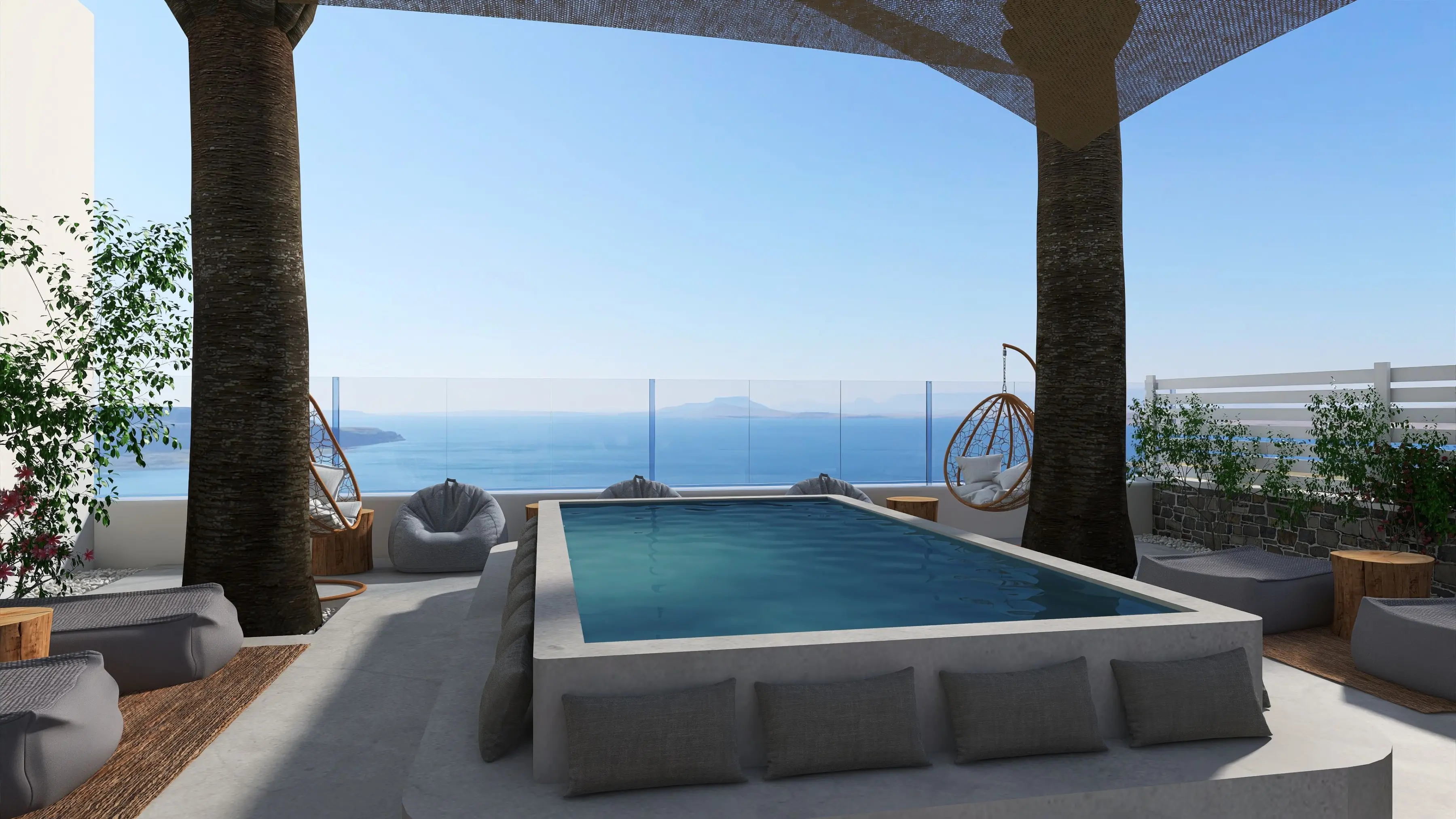 Basen w hotelu Pietra E Mare-Mykonos Moments
