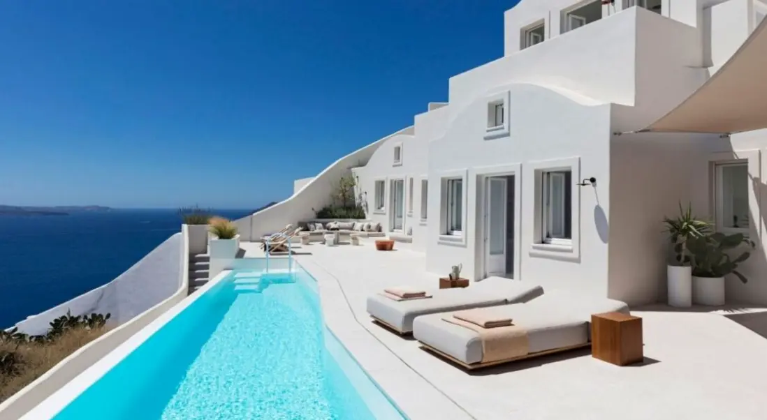 Basen w hotelu Canaves Oia Suites