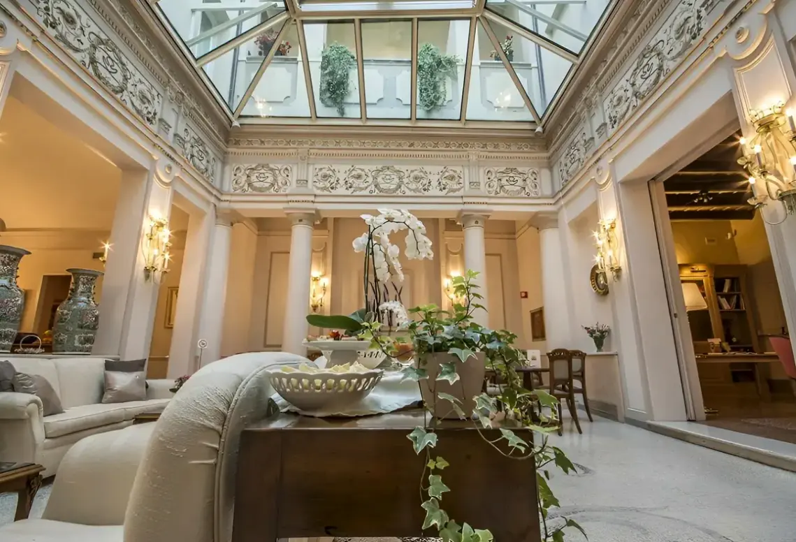 Lobby hotelu Hotel Corona d'Oro 1890