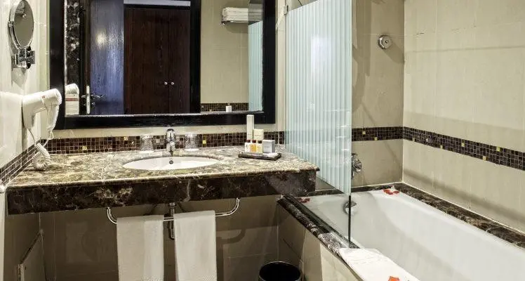 Łazienka w pokoju hotelu Palm Plaza Hotel & Spa