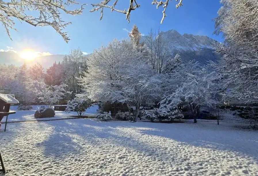 Widok z hotelu Alpenhof Grainau