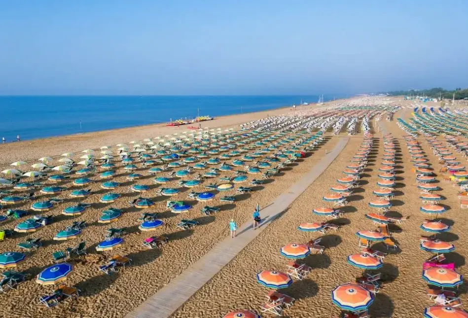 Plaża przy hotelu Boschetto