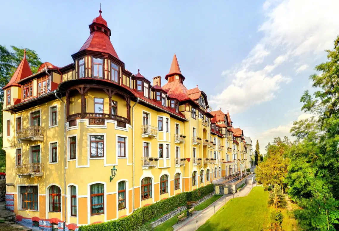Widok z hotelu Grandhotel Praha