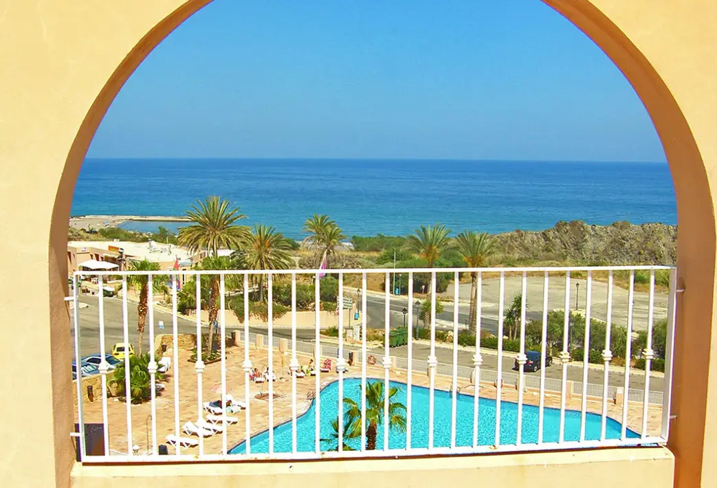 Widok z hotelu Mojacar Playa Aquapark (ex Puerto Marina de Mojacar)