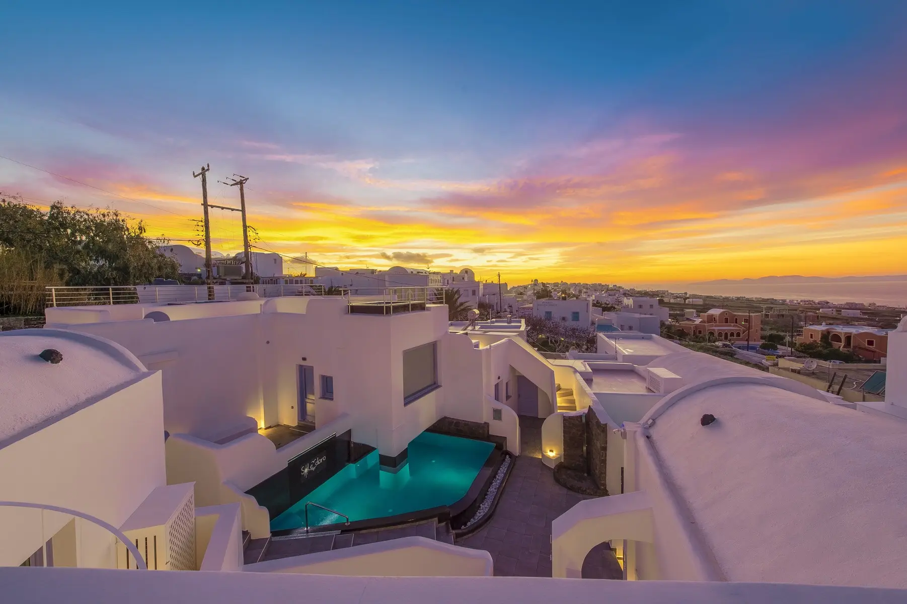 Widok z hotelu Sole D’Oro Luxury Suites