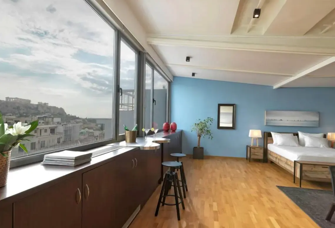 Pokój w hotelu Aria Acropolis Suites Troulanda