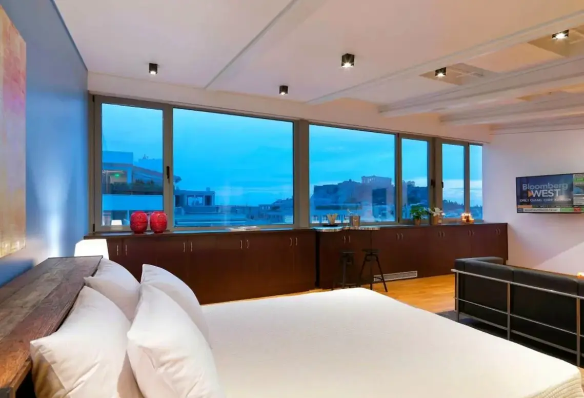 Pokój w hotelu Aria Acropolis Suites Troulanda
