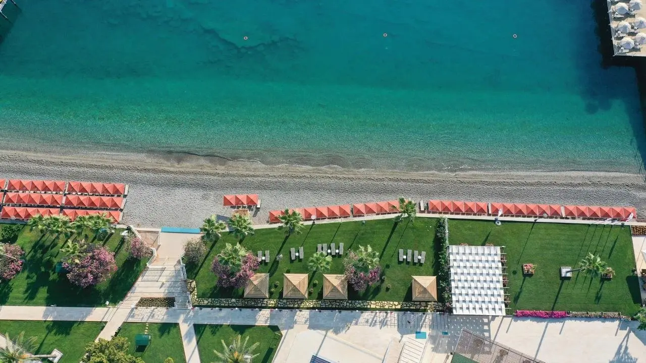 Plaża przy hotelu Corendon Hydros Club