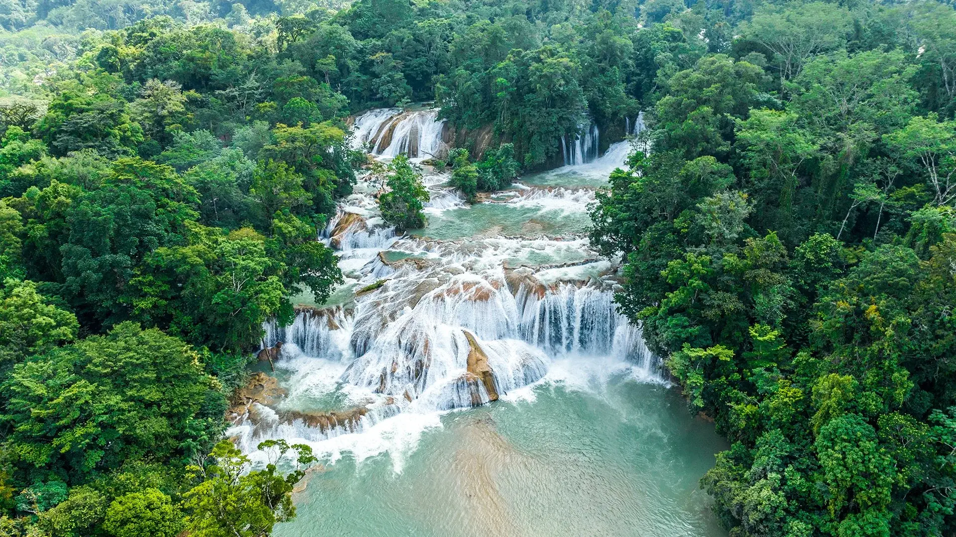 Widok z hotelu Cuatro amigos! Meksyk, Gwatemala, Honduras i Belize