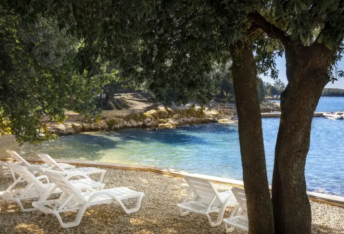 Plaża przy hotelu Maistra Select Funtana (Vrsar)