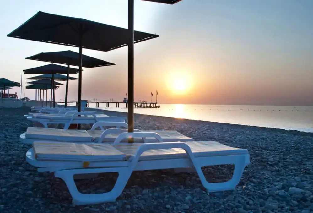 Plaża przy hotelu MG White Lilyum (ex Novia)