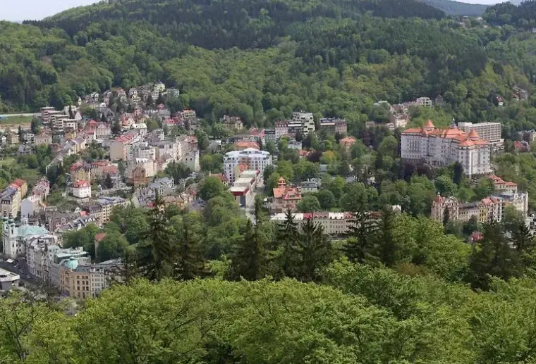 Widok z hotelu Palacky