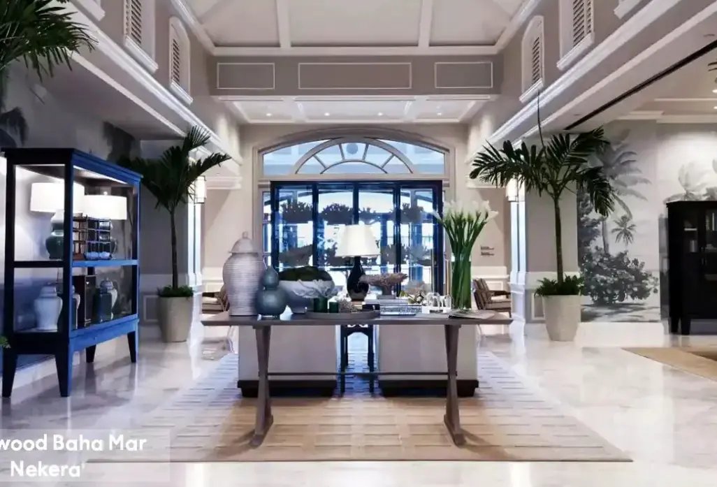 Lobby hotelu Rosewood at Baha Mar