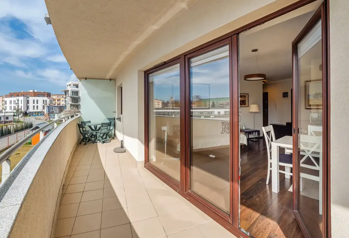 Widok z hotelu Apartament Foka