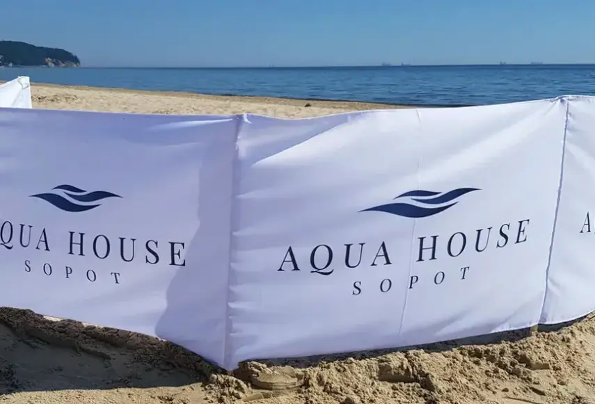 Plaża przy hotelu Aqua House Sopot