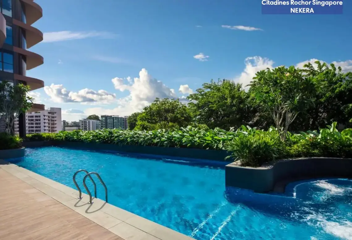 Basen w hotelu Citadines Rochor Singapore