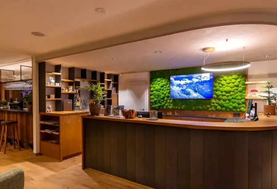 Lobby hotelu Ferienhotel Klawunn