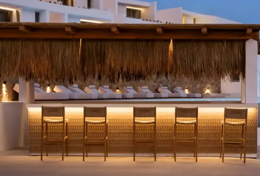 Restauracja i jedzenie w hotelu Flow Mykonos