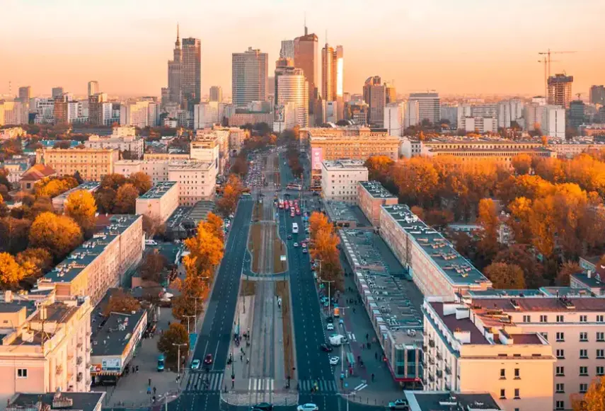 Widok z hotelu Focus Premium Warszawa
