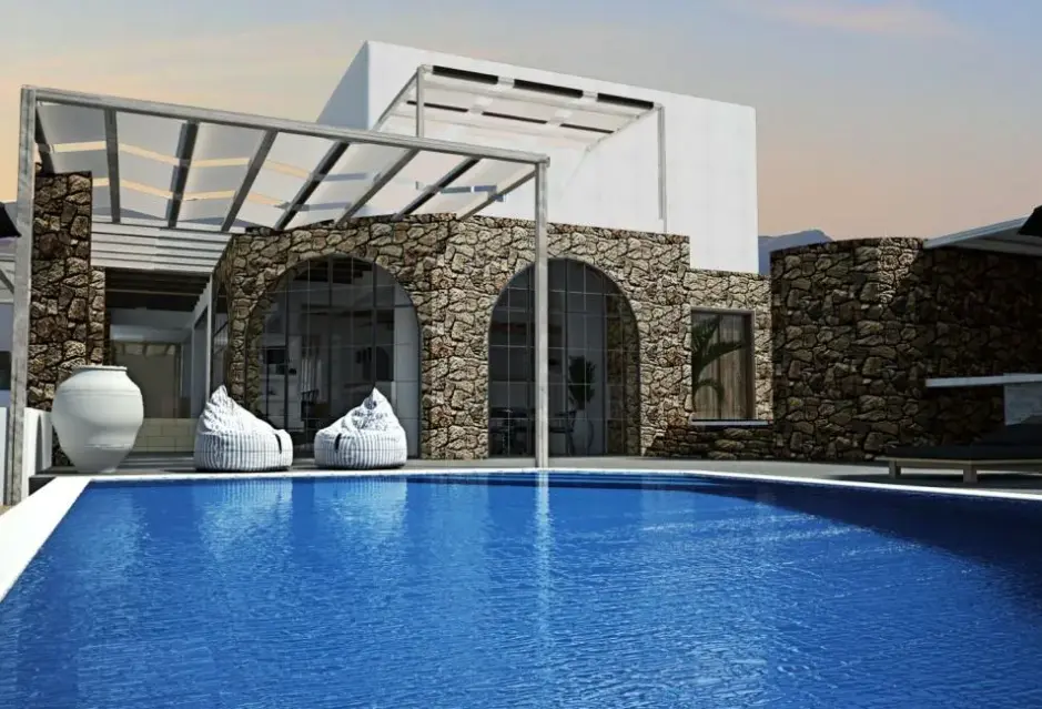 Basen w hotelu Mr & Mrs White Mykonos (ex. Adelmar)