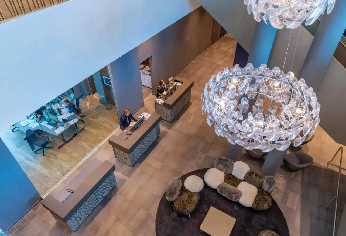 Lobby hotelu Roomz Vienna Prater