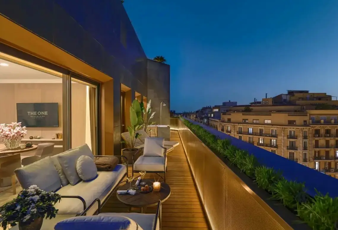 Widok z hotelu The One Barcelona